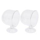 2x Glass Feeding Cup Fish Feeder Shrimp Red Worms Food for Aquarium Seam