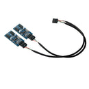Motherboard 9pins USB Header 1 Male to 4 Female Extension Cable Card USB 9-Pin