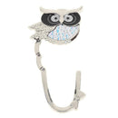 Rhinestone Owl Folding Bag Handbag Purse Table Hook Hanger Holder Decoration
