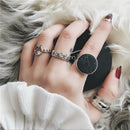 4Pcs/set Women Open djustable Knuckle Ring Geometry Rings Set Charm Jewelry G Gw