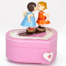 Retro Rotary Music Box Wedding Party Ornament Girl Valentine Gift (Pink) A