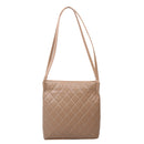 Women Lattice Pattern Shoulder Underarm Bags PU Portable Handbag (Khaki)