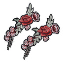 1Pair Patch For Clothing Multicolor Peony Embroidery Patch Appliques For ClothFD