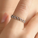 The New Innovative Copper Electroplating Ring Can Adjust Women'S Hollow Lov
