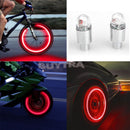 2X LED NEON VALVE DUST CAP LIGHT CAR  VAN BIKE BMX WHEEL TYRE SPOKE SAFETY UKRly