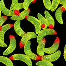 50Pcs 2.4cm Fishing Lure Maggot Grub Soft Lure Baits False Worms Yellow