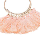 1 Pair Of Ladies Round Earrings Long Drop Earrings With Tassels Earrings Pi