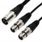 Microphone Plug Cable 3pin XLR Male To Dual 2 XLR Female Socket Y Splitter Cable