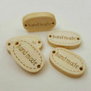 50pcs 2 Holes Sewing Wood Buttons Hand Made Word Scrapbooking Crafts Decora