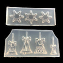 3Pcs Christmas Bell Snowflake Silicone Jewelry Mold Epoxy Mould Casting Craft