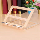 Multifunctional Foldable Wood Bookends Stand Cookbook Holder Reading Rack W K4U2