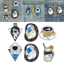 Set of 6 Astronaut Enamel Pins Brooch Badge for Girls Boys Lapel Pin DIY
