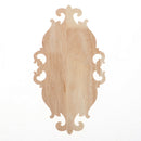 Unpainted Wood Carved Corner Onlay Applique Embellishment Furniture Decors