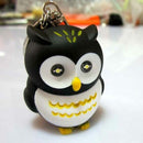 Cute Owl Keyring with LED Lights and Hooting Sound Novelty Key Rings Gifts  1X