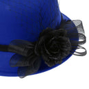 Blue Women Dress Church Wedding Wide Brim Straw Beach Winter Autumn Hat