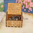 Retro Wood Hand Cranked Music Box Carved Kid Child Birthday Gift Home Decor A
