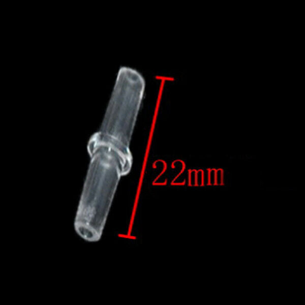 20 Pcs 4mm Dia Straight 2 Way Aquarium Fish Tank Air Line Connector