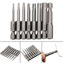 8Pcs Magnetic Hexagon Screwdriver Bit S2 Steel 1/4 Inch Hex Shank Screw Dri