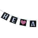 Romantic Heart He Asked She Said Yes Banner Wedding Decor Engagement Garland