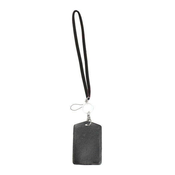 Black Rhinestone Bling Crystal Lanyard Sling Vertical Card ID Badge Holder  A