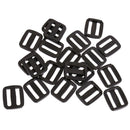 40pcs Plastic Slider Tri-Glide Adjust Buckles Backpack Straps Webbing 20mm