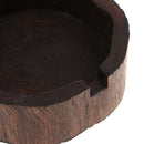 Southeast Asia Style Art Furnishing Brown Round Wooden Cigarette Ashtray for