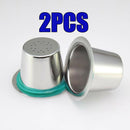 2pcs Reusable K Cups Filters For Keurig Brewers Cup Coffee Capsule Cup Steel