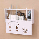 Wireless Wifi Router Storage Box Wood-Plastic Shelf Wall Hangings Bracket C