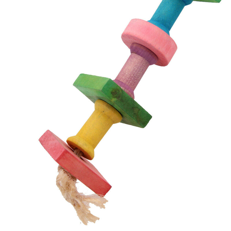 Colorful Parrot Macaw Cage Chew Toys Pet Bird Conure Swing Scratcher