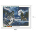 5D DIY Full Drill Diamond Painting Snow Wolves Cross Stitch Embroidery Kits