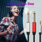 1.8m 3.5mm Male to Dual 6.35mm Male Audio Cable for Mixer Amplifier Speaker