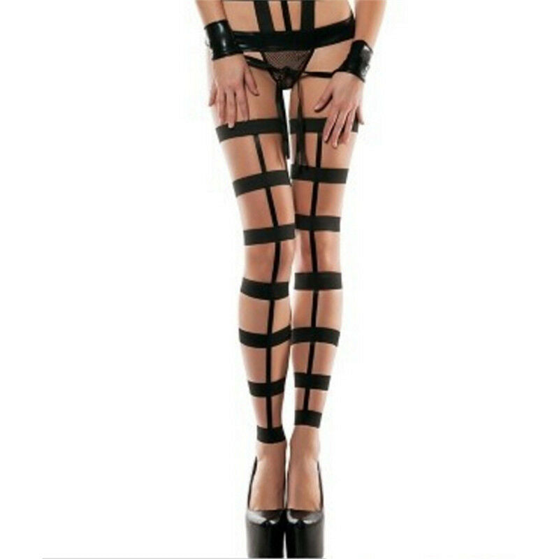 Womens Fashion PU Top Thigh-Highs Stockings & Garter Belt Suspender Hot Tre S.AU