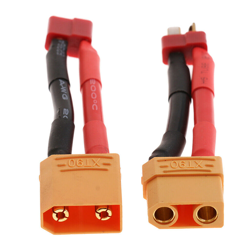 2 Piece Adapter Cable XT90 Socket On T-Plug Connector Accessory Set