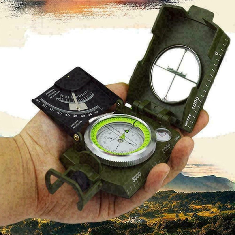 1* Professional Military Pocket Metal Sighting Compass Camping N0I1 Clinome S5Z9