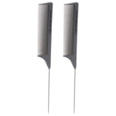 2x Pro 8.9'' Salon Antistatic Pintail Styling Hair Combs Highlight Comb Gray