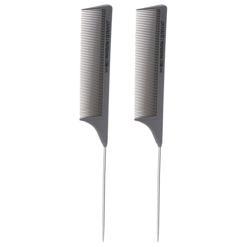 2x Pro 8.9'' Salon Antistatic Pintail Styling Hair Combs Highlight Comb Gray