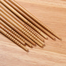 5 Pair of Natural Bamboo Wood Japanese Painting Chopsticks Value Dinner Reusable