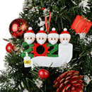Snowman Christmas Pendant DIY Name Blessing Tree Ornament Crafts (4 Head) A