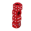 4x Aluminum Alloy Dice Style Car Tire Tyre Wheel Valve Stem Caps Dust Covers Red