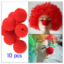 10 PCS Party Sponge Ball Red Clown Magic Nose for Halloween Masquerade Ball