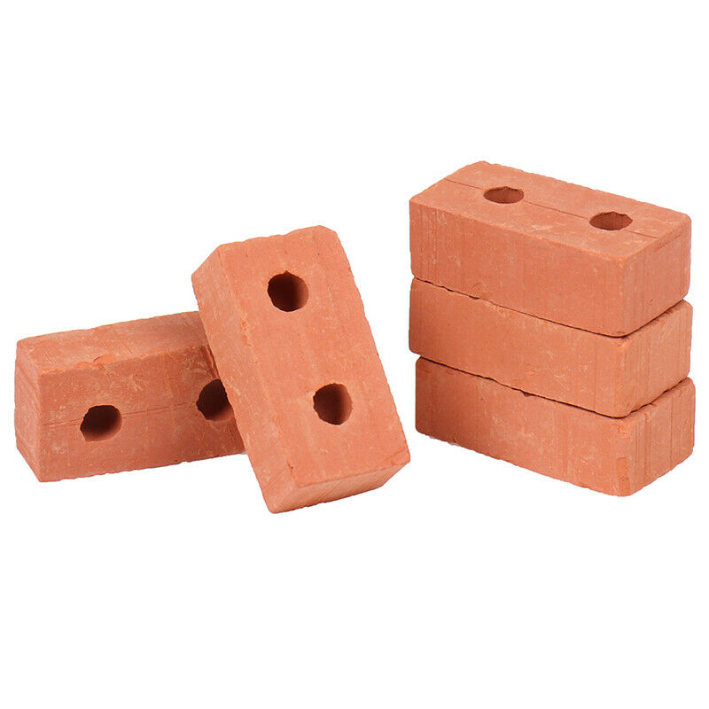 5Pcs Mini Bricks Cement Cinder Models Toys Build Your Own Tiny Bricks Wall BX
