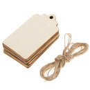 50 Piece Natural Rectangle Blank Wooden Gift Tags Wood Hanging Label Plaque