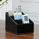 Luxury Leather Desktop Remote Control/Tv Guide Organizer Box Makeup Cosmeti