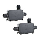 2Pcs Weatherproof IP66 Outdoor/External Junction Box 3-cable Connector Can