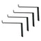 4x Heavy Duty Scaffold Board Rack Organizer Industrial Iron Shelf Brackets Black
