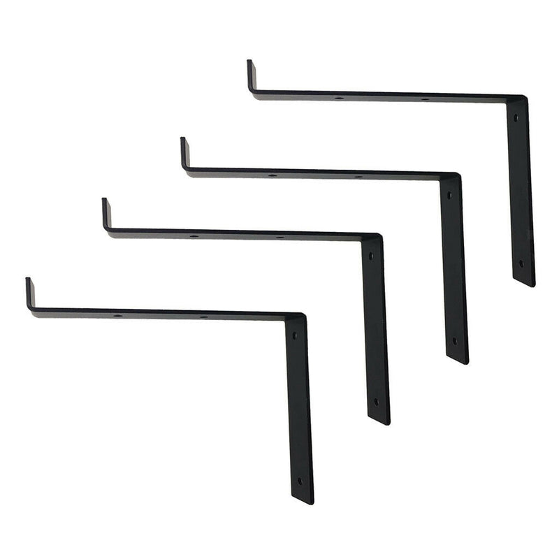 4x Heavy Duty Scaffold Board Rack Organizer Industrial Iron Shelf Brackets Black