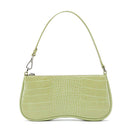 Solid Casual Zipper Handbags Tote Women Retro Alligator PU Shoulder Underarm Bag