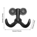 Mustache Face Heavy Duty Hanger Rustic Wall Hook Key Holder Storage Cast Iron
