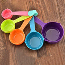 5pcs Plastic Colorful Measuring Spoon Sugar Cake Baking Kitchen Gadget Tool