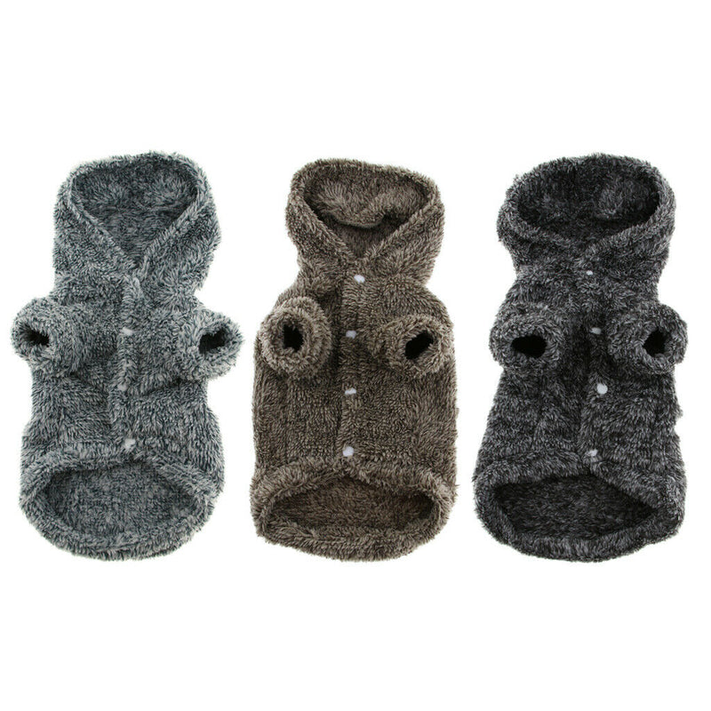 Coral Fleece Teddy Clothes Sloth Bear Dress up Costume Dog Hoodie Black